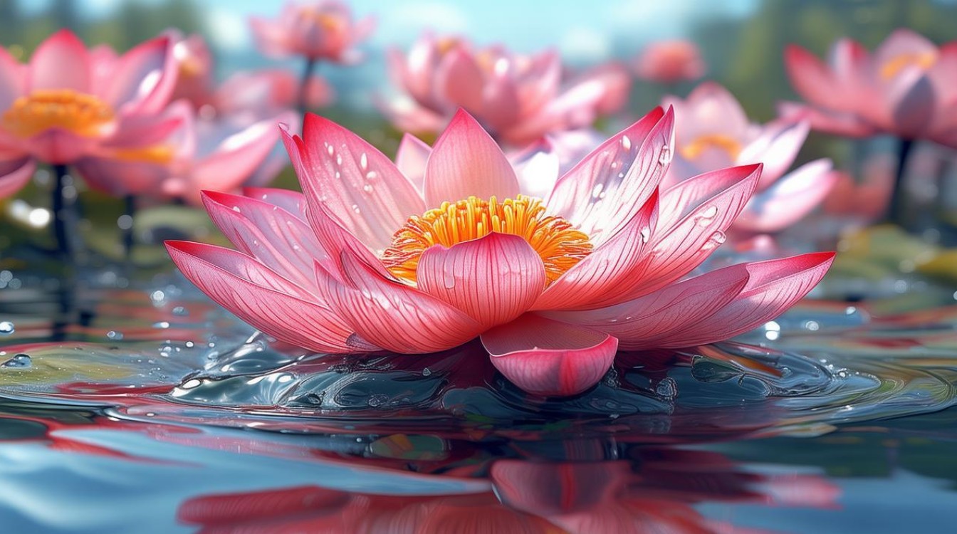 描写荷花的优美句子有哪些？-图1